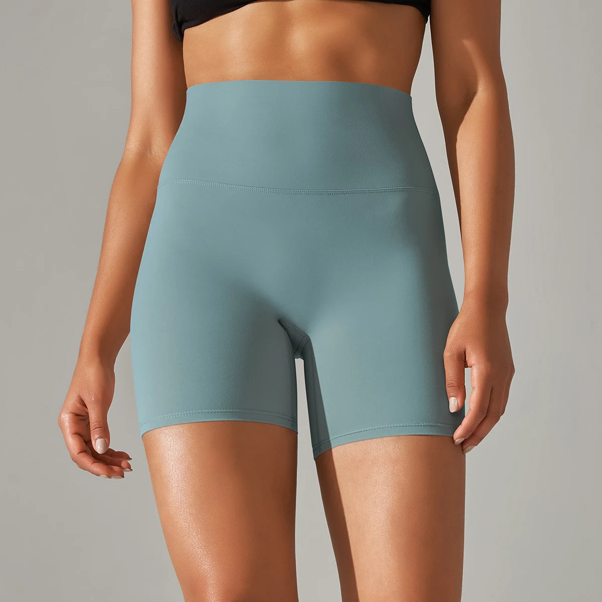 High-Waist Biker Shorts - Women's Gym & Running Activewear