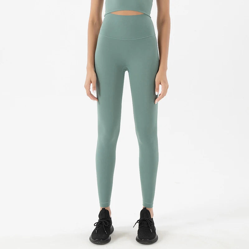 SOISOU Nylon High-Waist Leggings - Breathable No T-Line Workout Tights