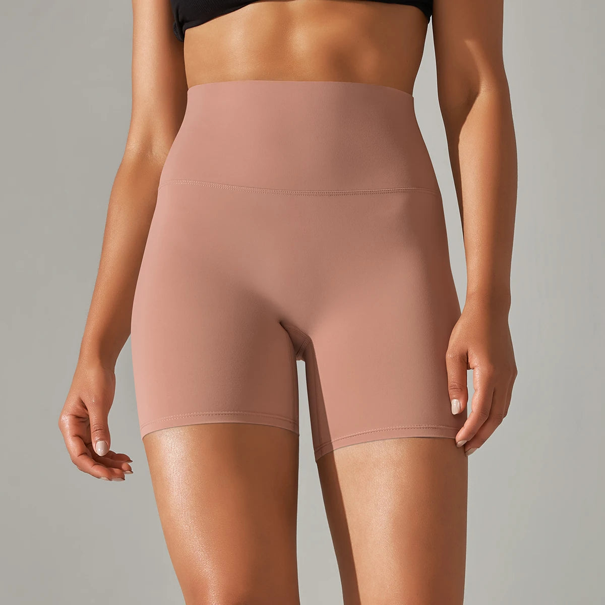 High-Waist Biker Shorts - Women's Gym & Running Activewear