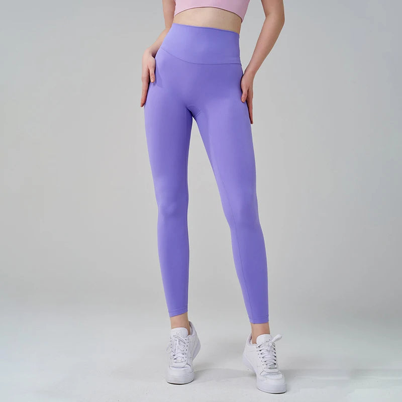 SOISOU Nylon High-Waist Leggings - Breathable No T-Line Workout Tights