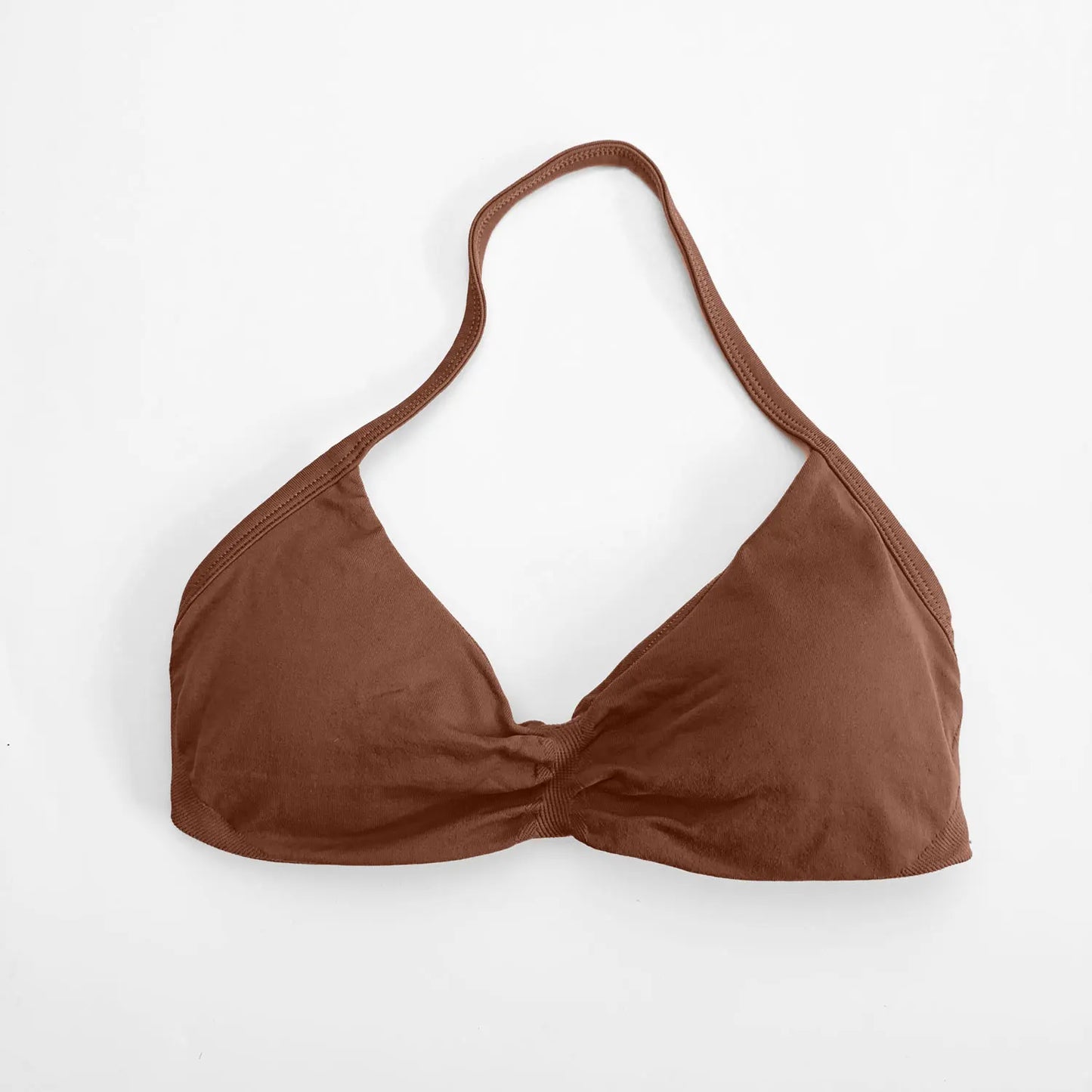Halter Strappy Seamless Sports Bra - Women's Yoga & Gym Support Top