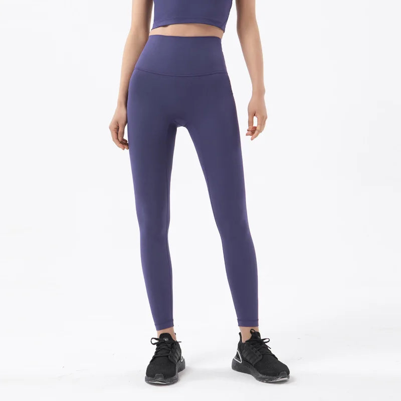 SOISOU Nylon High-Waist Leggings - Breathable No T-Line Workout Tights