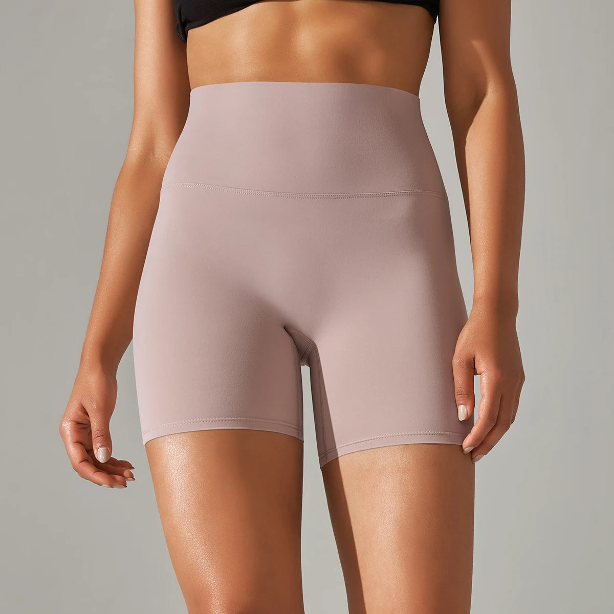High-Waist Biker Shorts - Women's Gym & Running Activewear