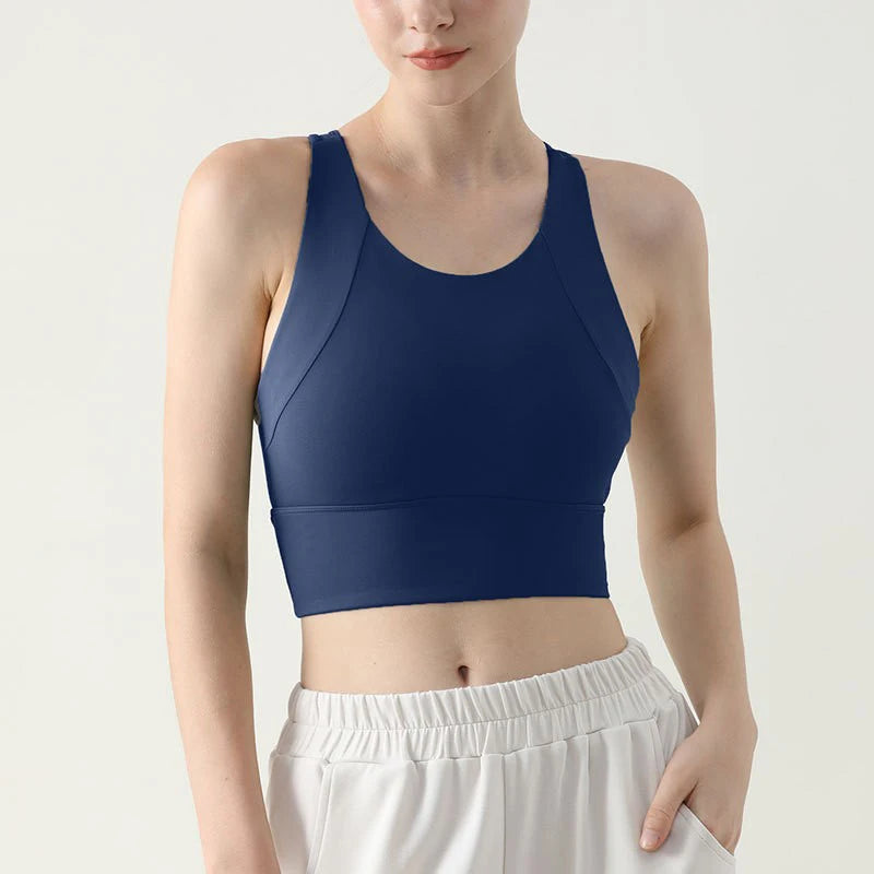 Breathable Padded Sports Bra - Women's Yoga & Gym Support Top