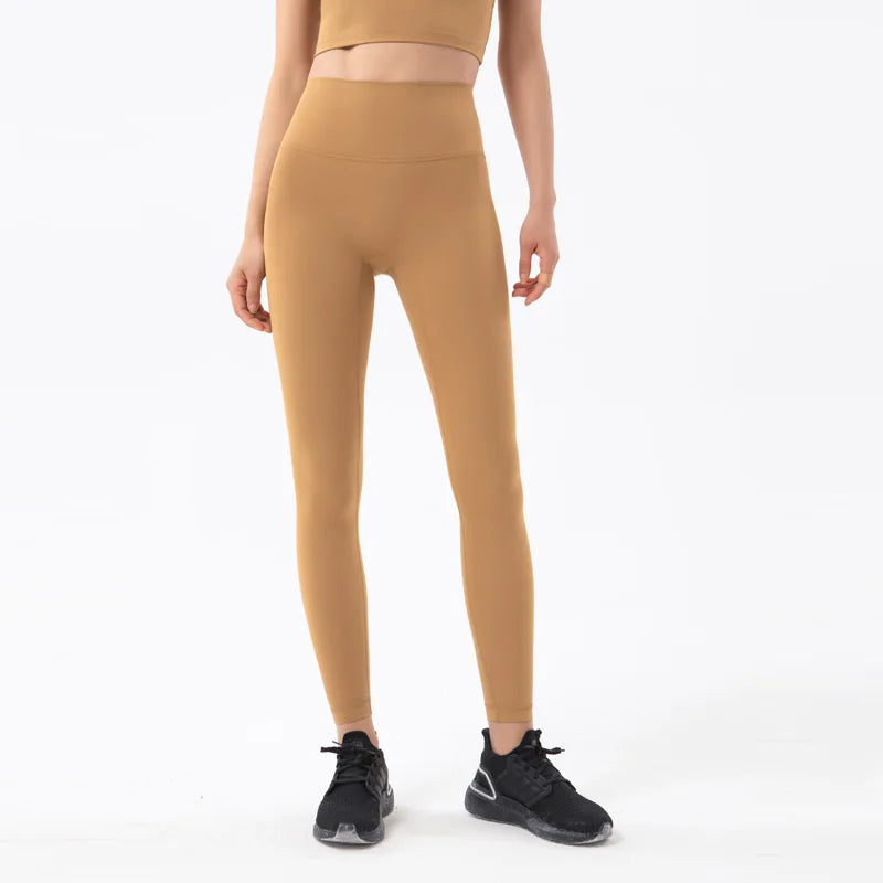 SOISOU Nylon High-Waist Leggings - Breathable No T-Line Workout Tights