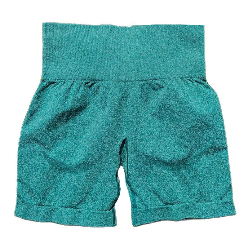 Seamless High-Waist Contour Workout Shorts - Women's Gym & Running Activewear