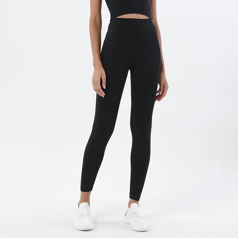SOISOU Nylon High-Waist Leggings - Breathable No T-Line Workout Tights