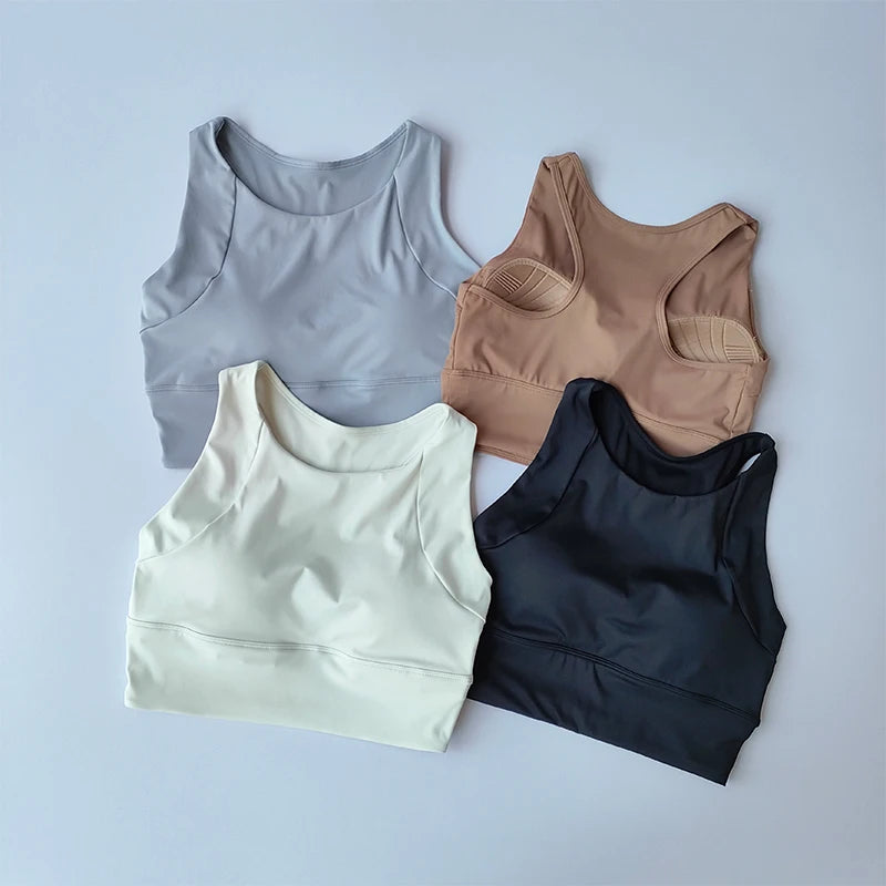 Breathable Padded Sports Bra - Women's Yoga & Gym Support Top