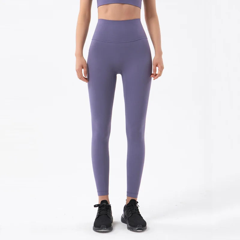 SOISOU Nylon High-Waist Leggings - Breathable No T-Line Workout Tights
