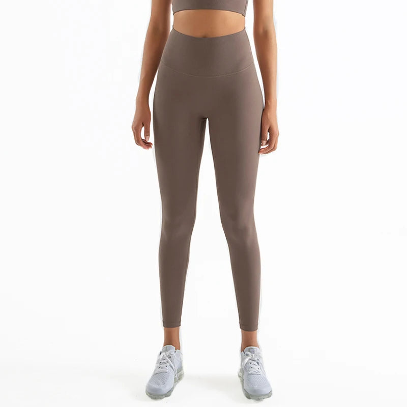 SOISOU Nylon High-Waist Leggings - Breathable No T-Line Workout Tights