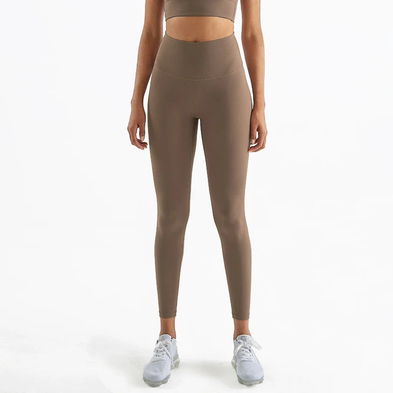 SOISOU Nylon High-Waist Leggings - Breathable No T-Line Workout Tights
