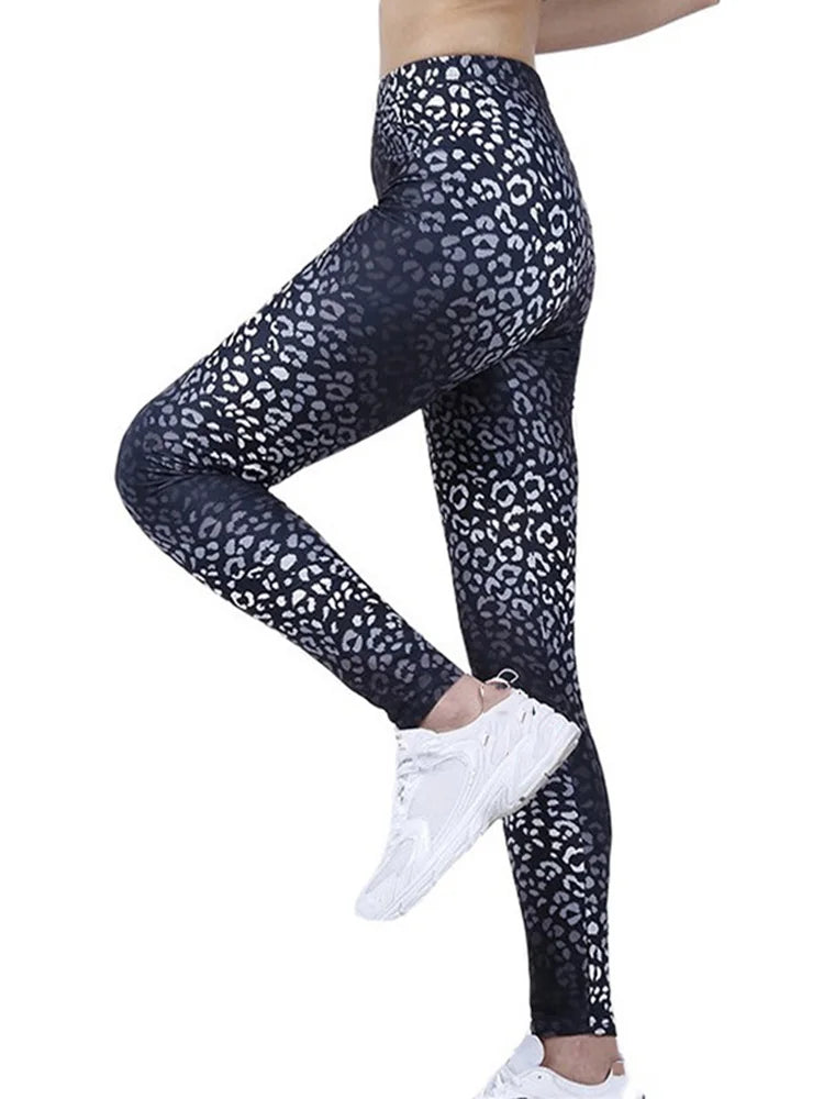 Graffiti Floral Print Ankle Leggings - Elastic Streetwear Fit