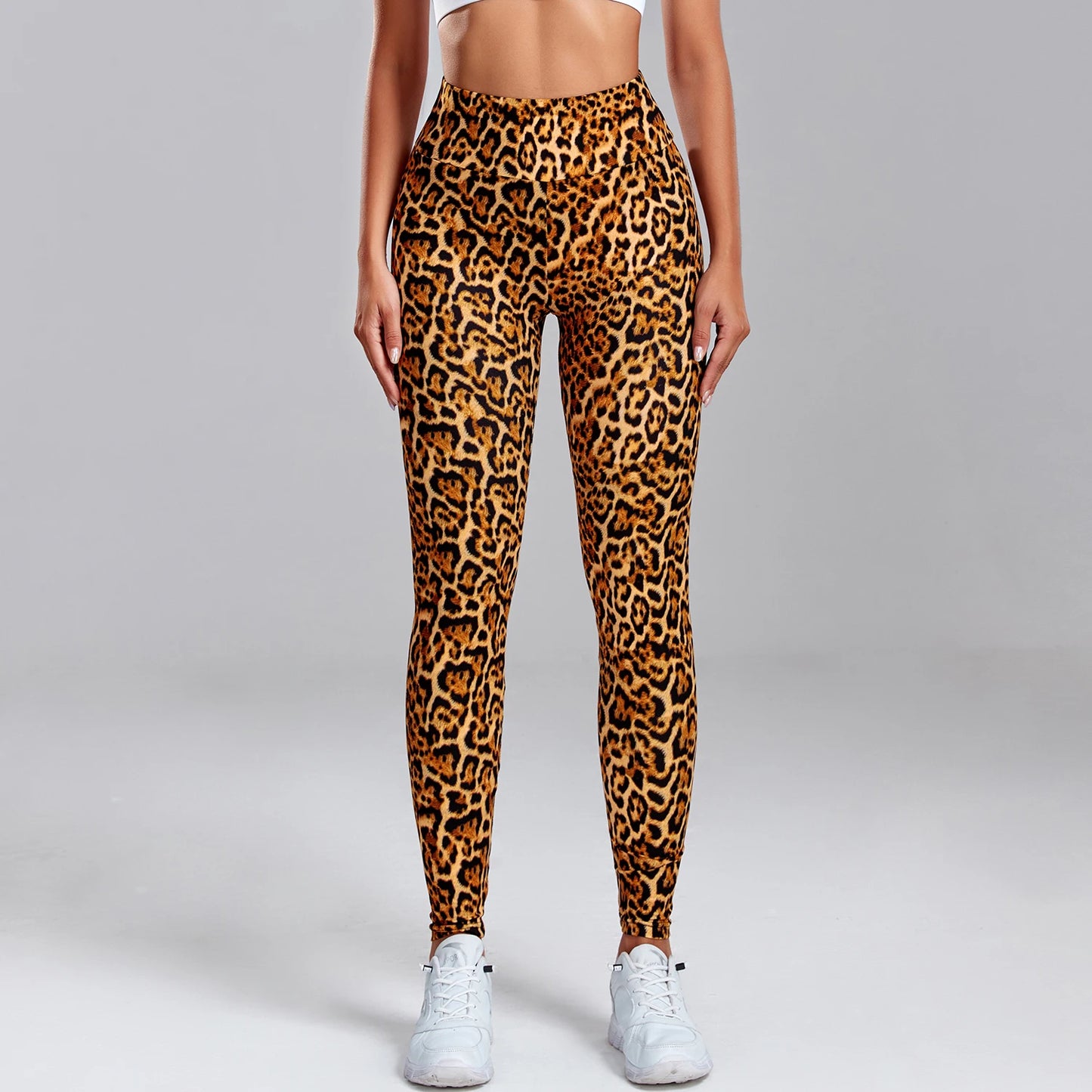 Leopard Scrunch Butt Yoga Leggings - High-Waist Breathable Fit