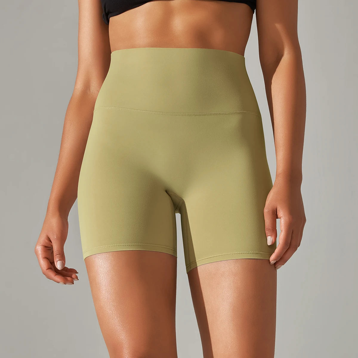High-Waist Biker Shorts - Women's Gym & Running Activewear
