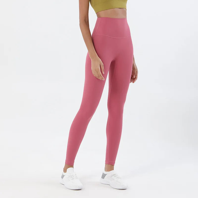 SOISOU Nylon High-Waist Leggings - Breathable No T-Line Workout Tights