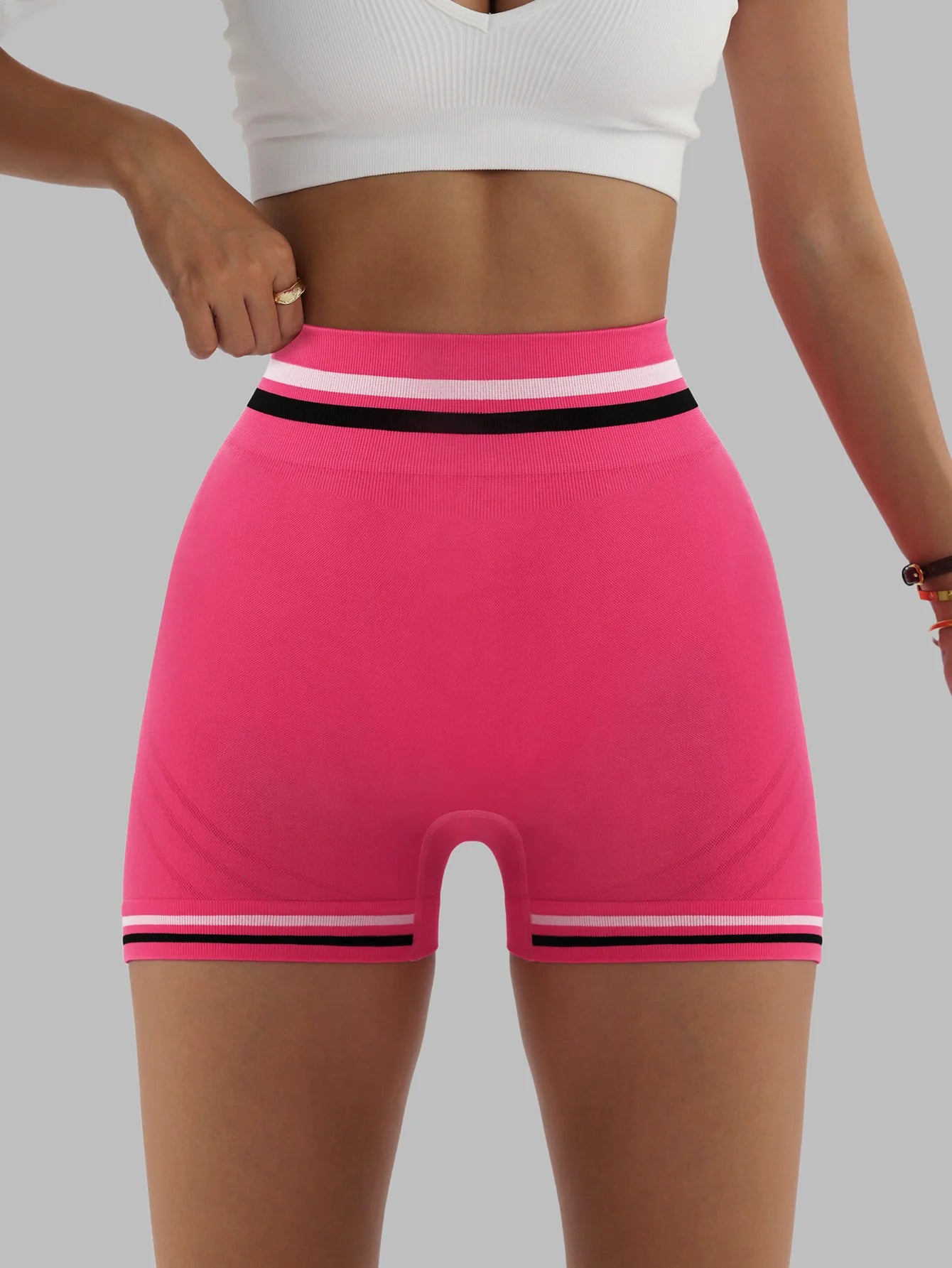 High-Waist Scrunch Workout Shorts - Women's Gym & Running Activewear