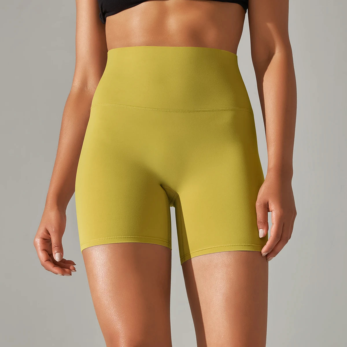 High-Waist Biker Shorts - Women's Gym & Running Activewear