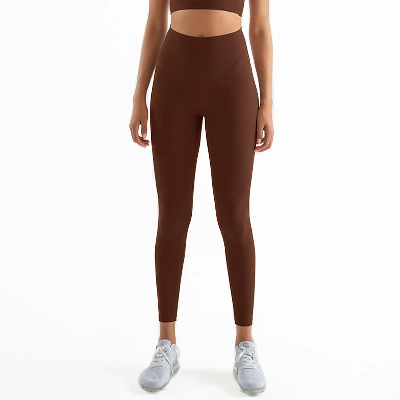 SOISOU Nylon High-Waist Leggings - Breathable No T-Line Workout Tights