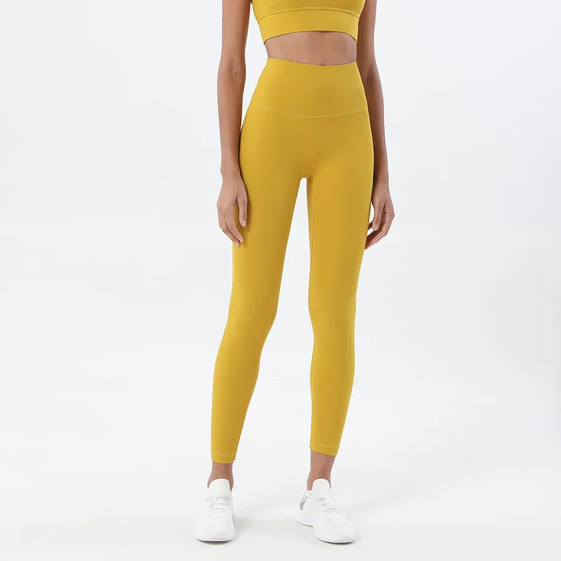 SOISOU Nylon High-Waist Leggings - Breathable No T-Line Workout Tights