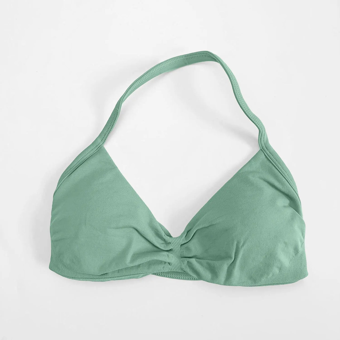 Halter Strappy Seamless Sports Bra - Women's Yoga & Gym Support Top