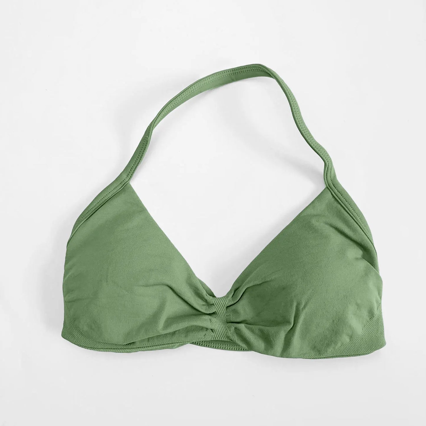Halter Strappy Seamless Sports Bra - Women's Yoga & Gym Support Top