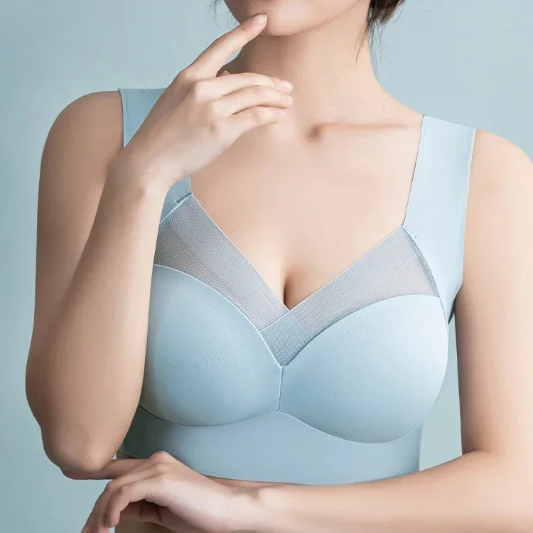 Plus Size Seamless Padded Sports Bra - Women's Yoga & Gym Support Top
