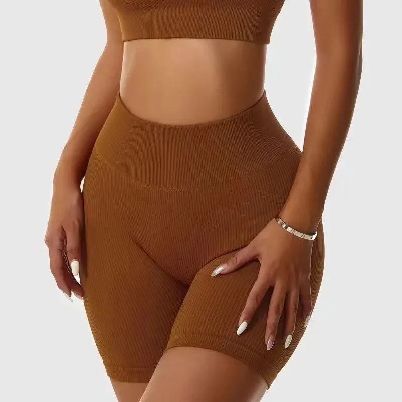 Seamless High-Waist Biker Shorts - Women's Gym & Running Activewear