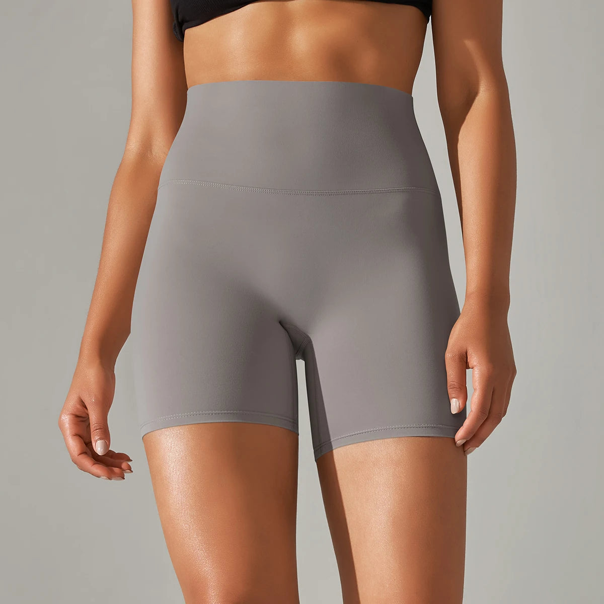High-Waist Biker Shorts - Women's Gym & Running Activewear