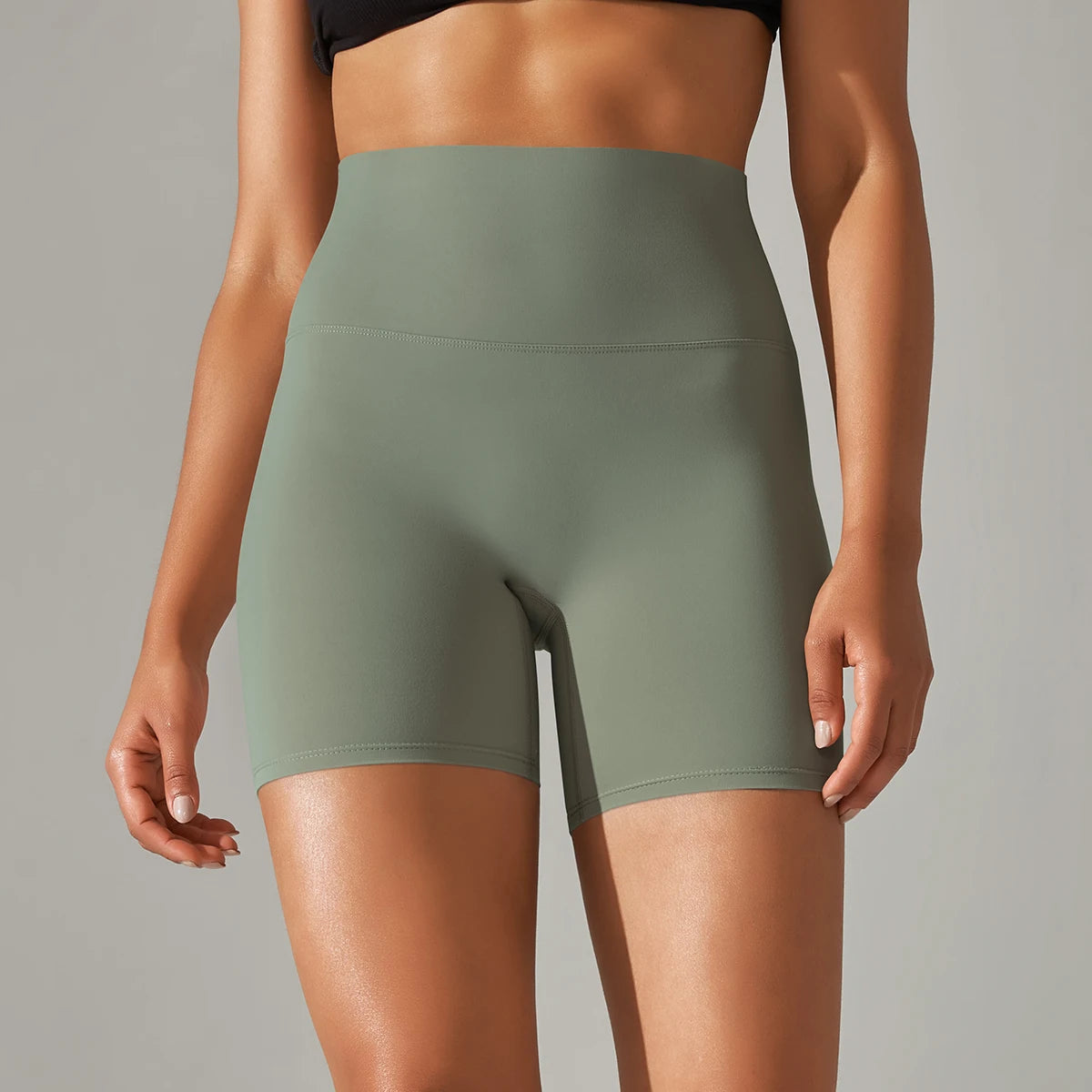 High-Waist Biker Shorts - Women's Gym & Running Activewear