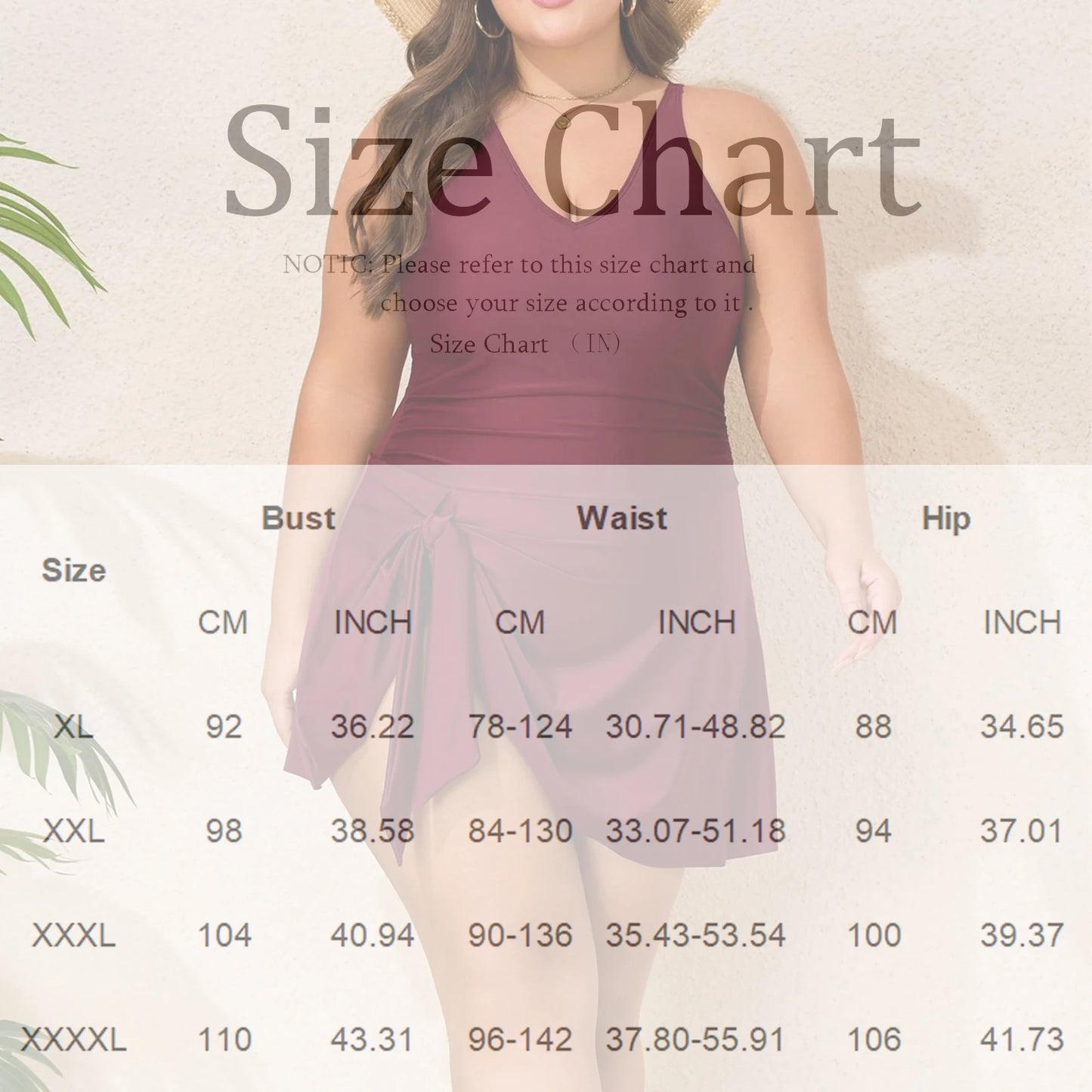 Plus Size Solid One-Piece Swimsuit - Sleek Jumpsuit Swimwear