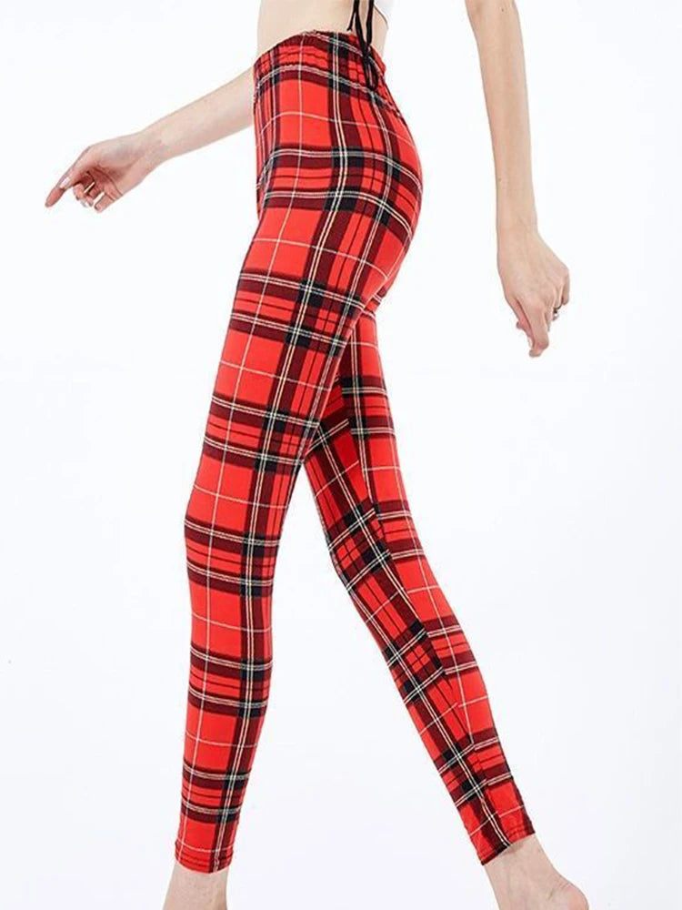 Graffiti Floral Print Ankle Leggings - Elastic Streetwear Fit