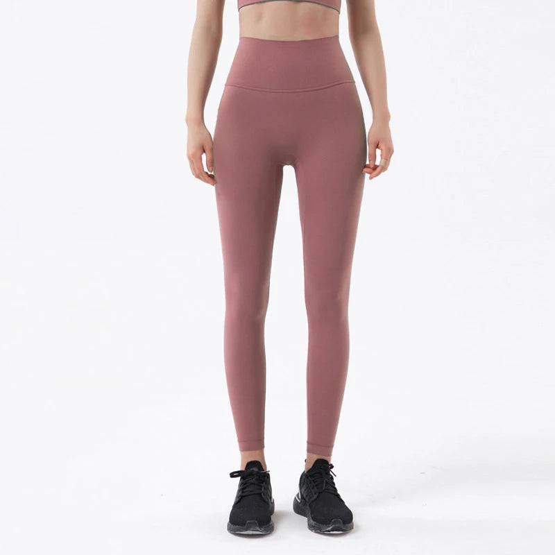 SOISOU Nylon High-Waist Leggings - Breathable No T-Line Workout Tights