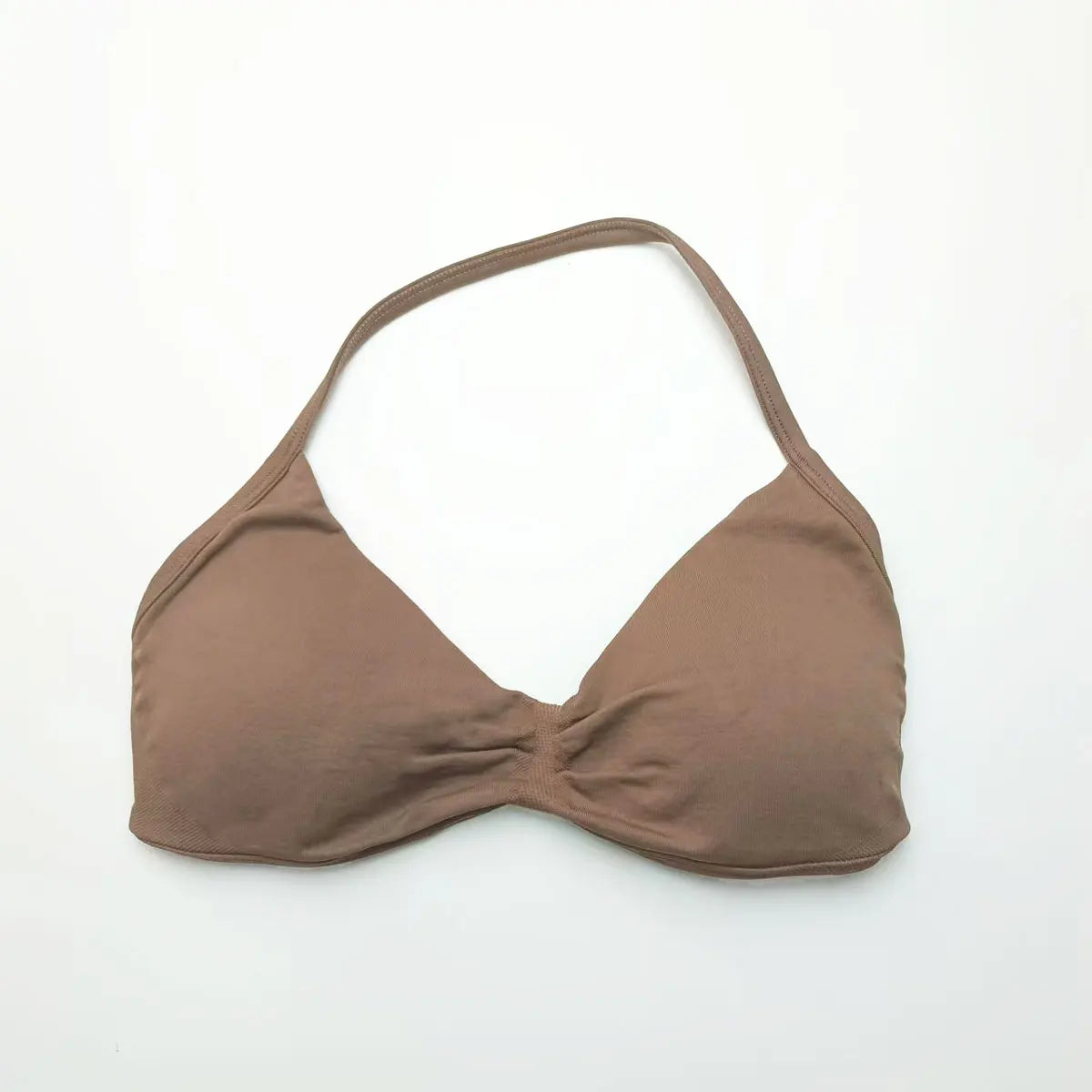 Halter Strappy Seamless Sports Bra - Women's Yoga & Gym Support Top