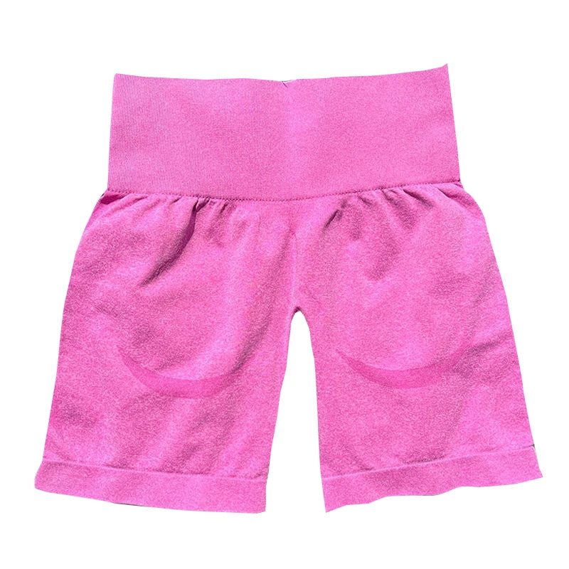 Seamless High-Waist Contour Workout Shorts - Women's Gym & Running Activewear
