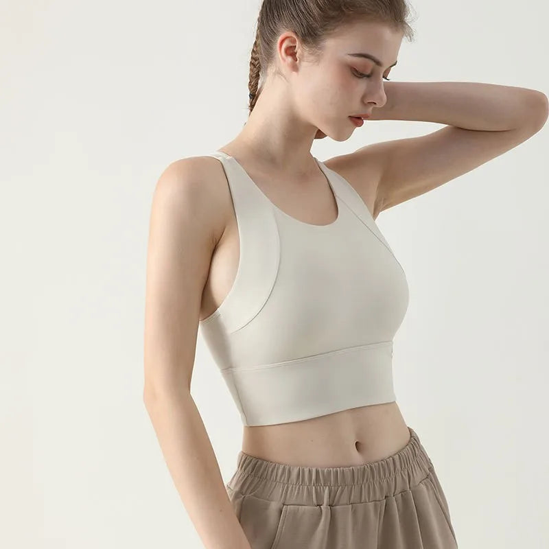 Breathable Padded Sports Bra - Women's Yoga & Gym Support Top