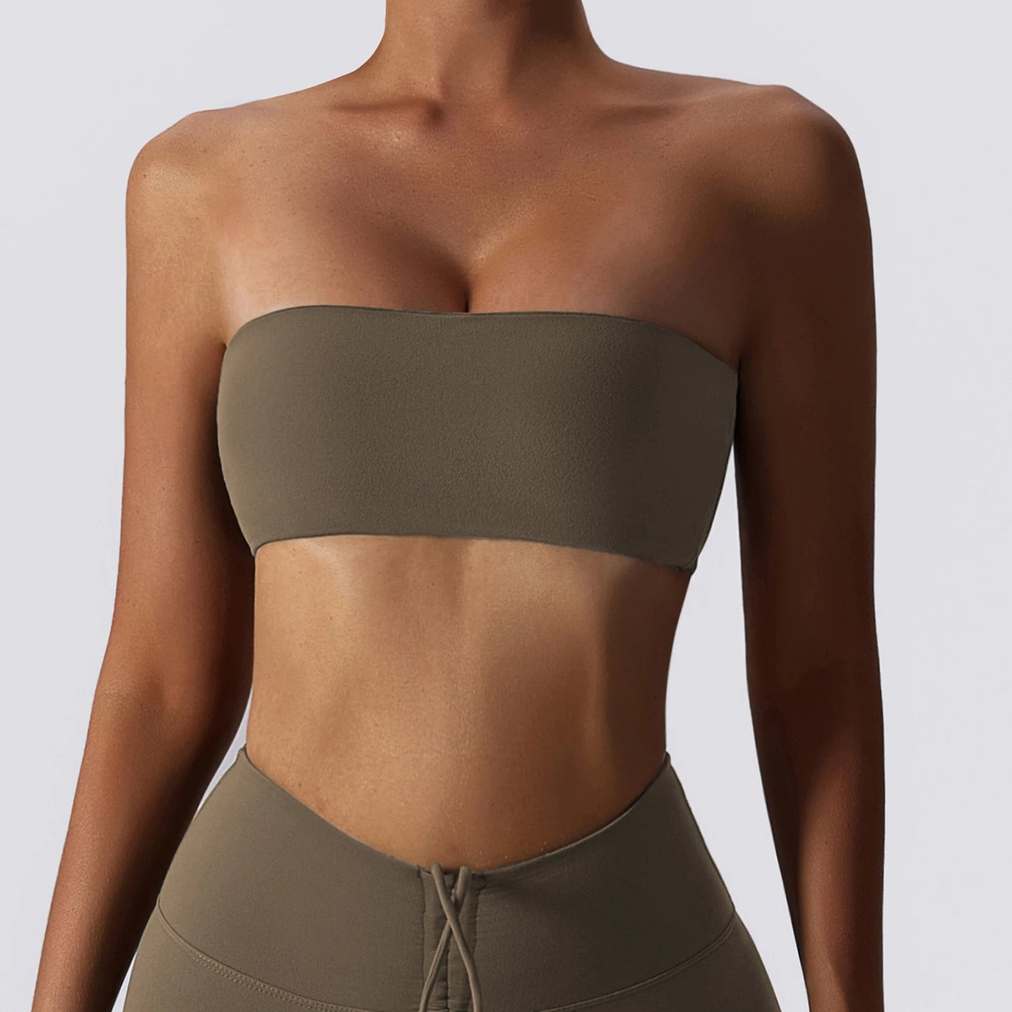 Quick-Dry Strapless Sports Bra - Women's Yoga & Gym Support Top