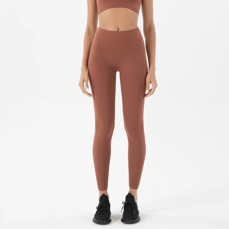 SOISOU Nylon High-Waist Leggings - Breathable No T-Line Workout Tights