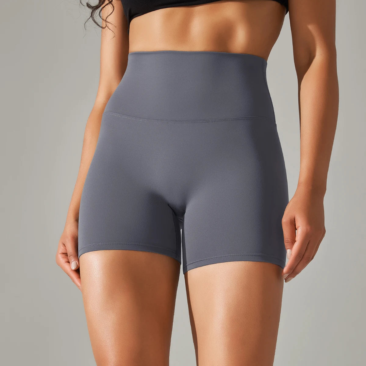 High-Waist Biker Shorts - Women's Gym & Running Activewear