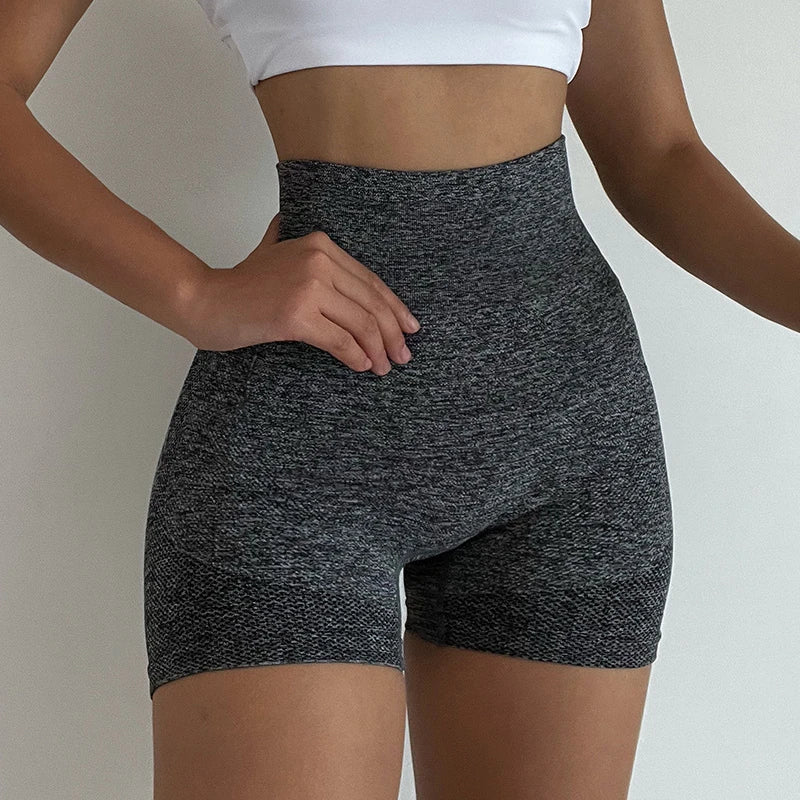 High-Waist Scrunch Workout Shorts - Women's Gym & Running Activewear