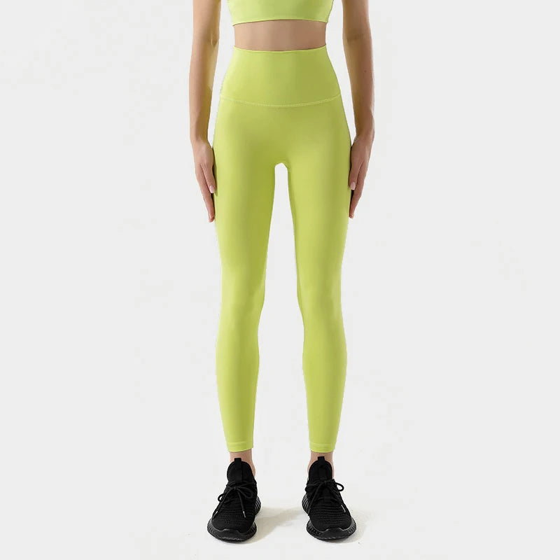 SOISOU Nylon High-Waist Leggings - Breathable No T-Line Workout Tights