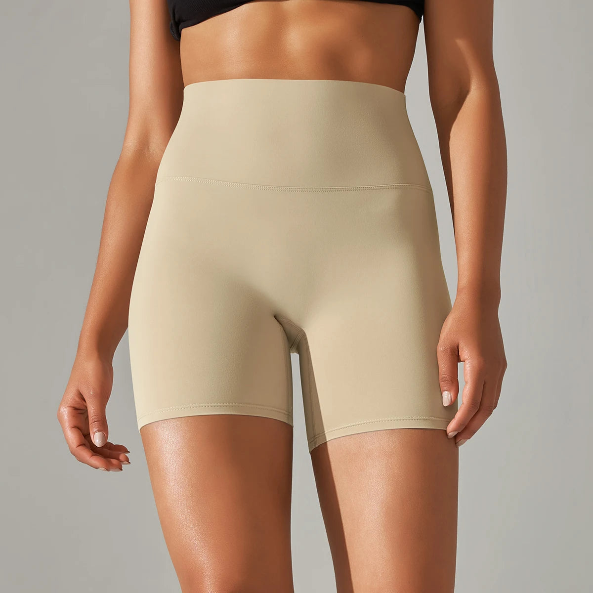 High-Waist Biker Shorts - Women's Gym & Running Activewear