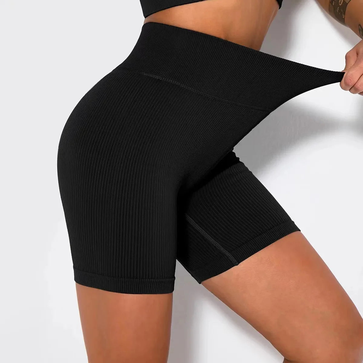 Seamless High-Waist Biker Shorts - Women's Gym & Running Activewear