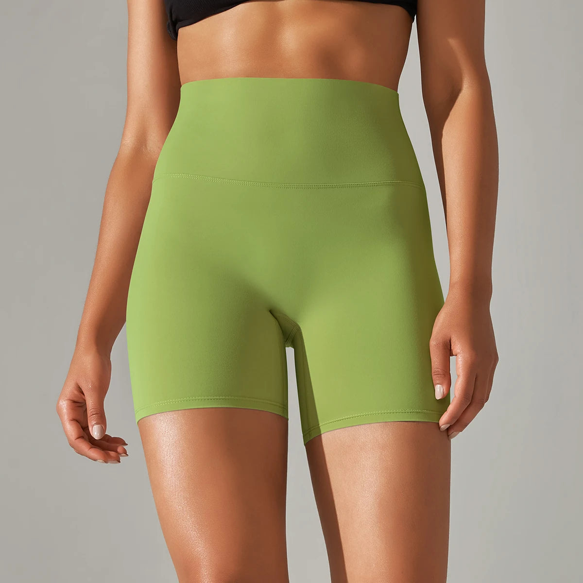 High-Waist Biker Shorts - Women's Gym & Running Activewear