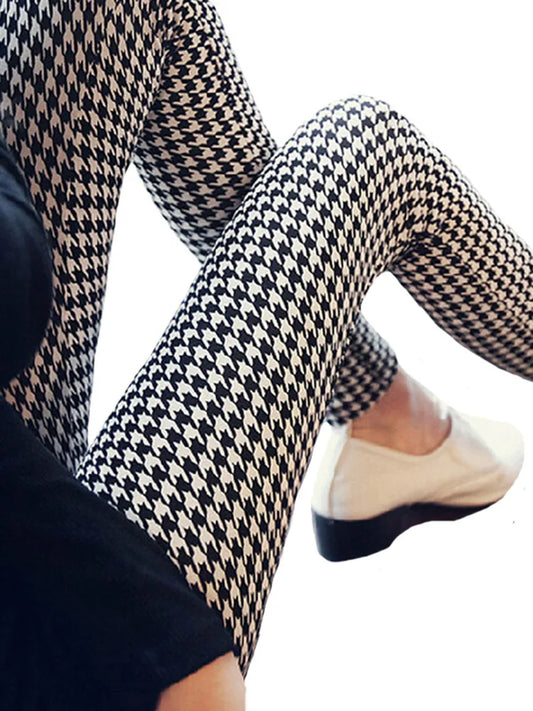 Graffiti Floral Print Ankle Leggings - Elastic Streetwear Fit