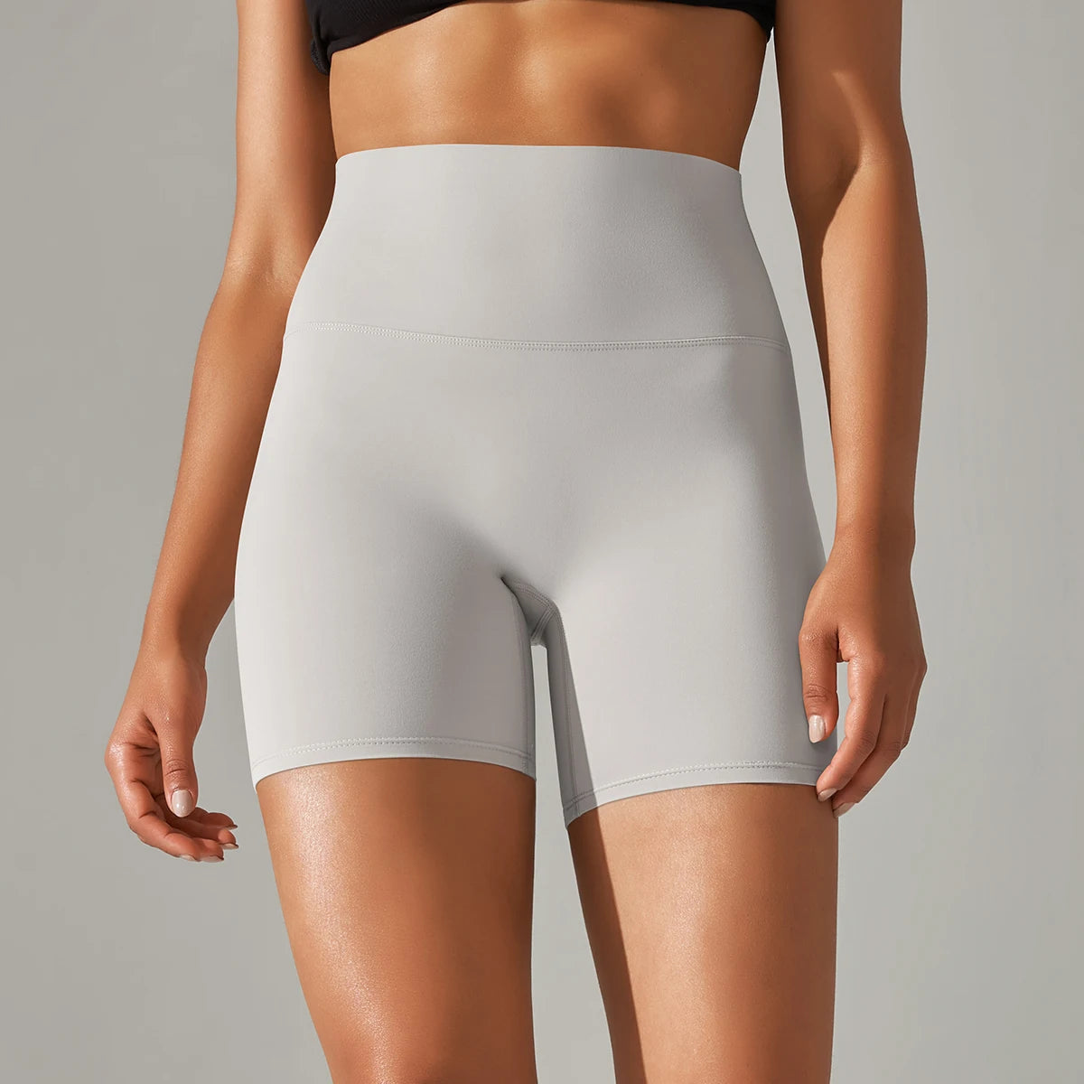 High-Waist Biker Shorts - Women's Gym & Running Activewear