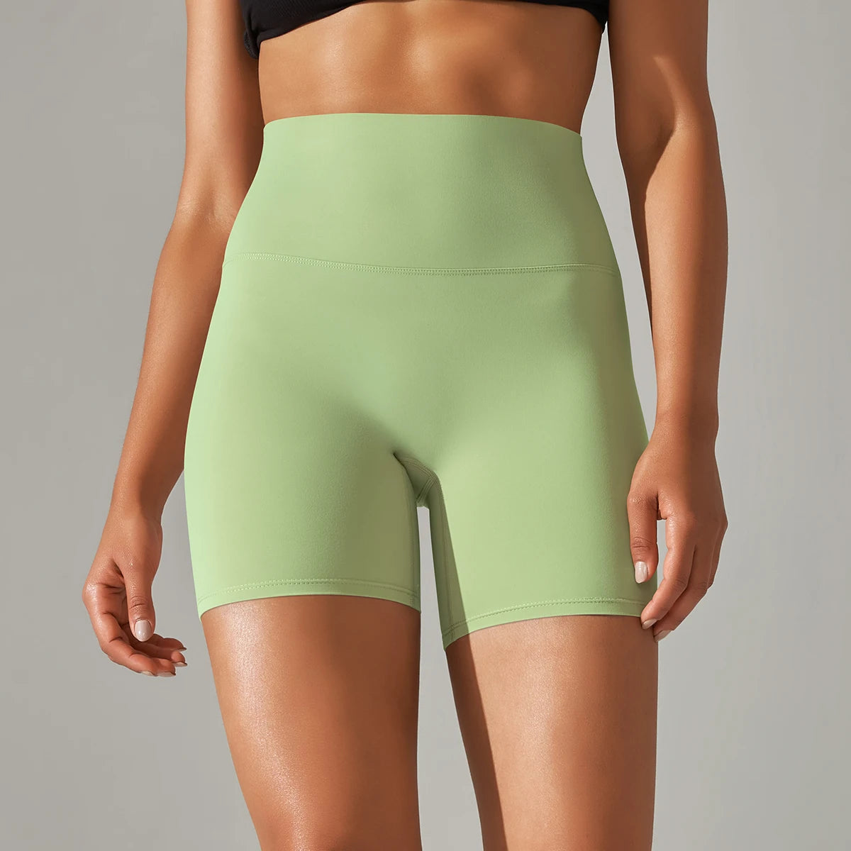 High-Waist Biker Shorts - Women's Gym & Running Activewear