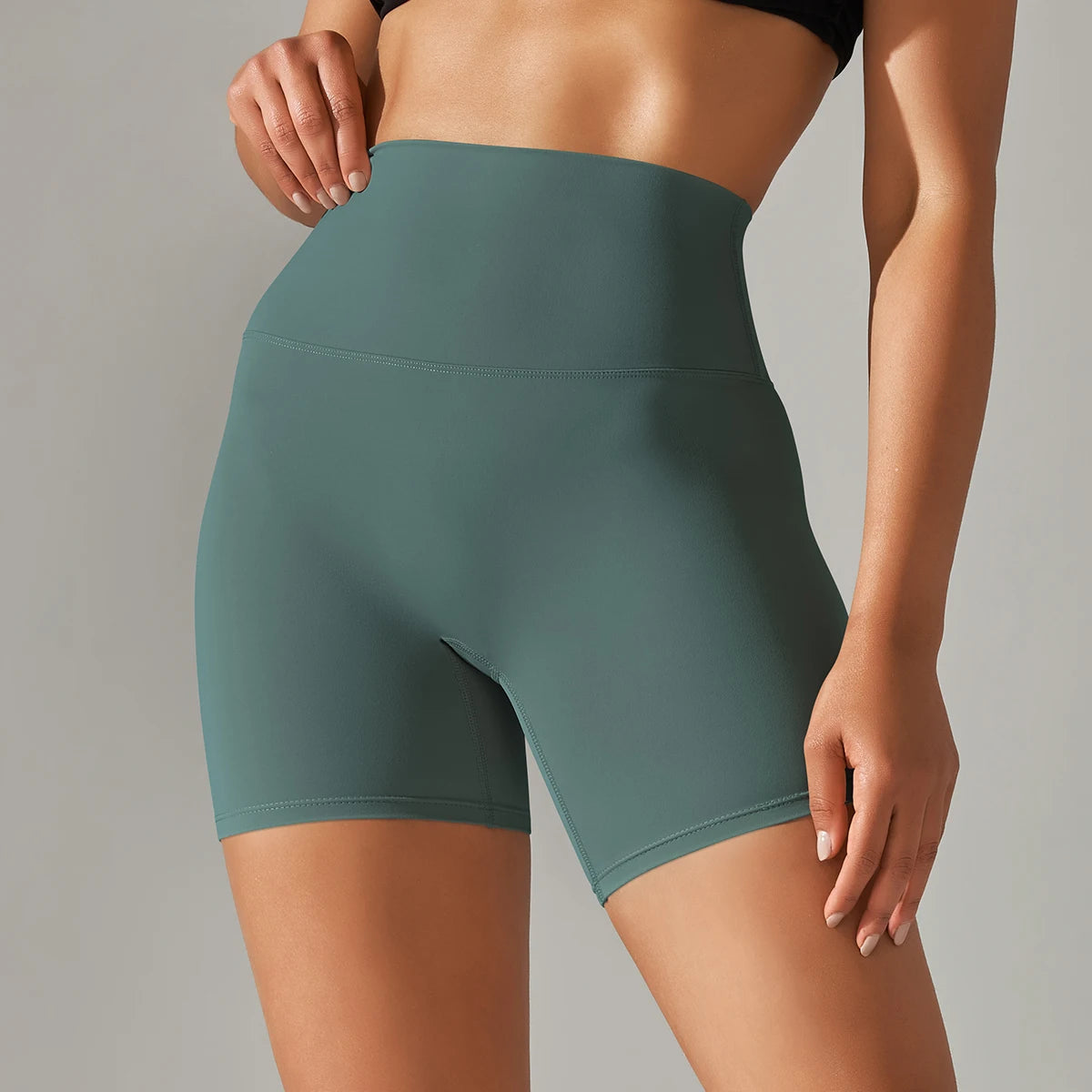 High-Waist Biker Shorts - Women's Gym & Running Activewear