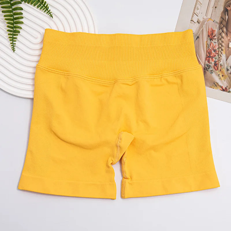 Seamless High-Waist Scrunch Biker Shorts - Women's Gym & Running Activewear