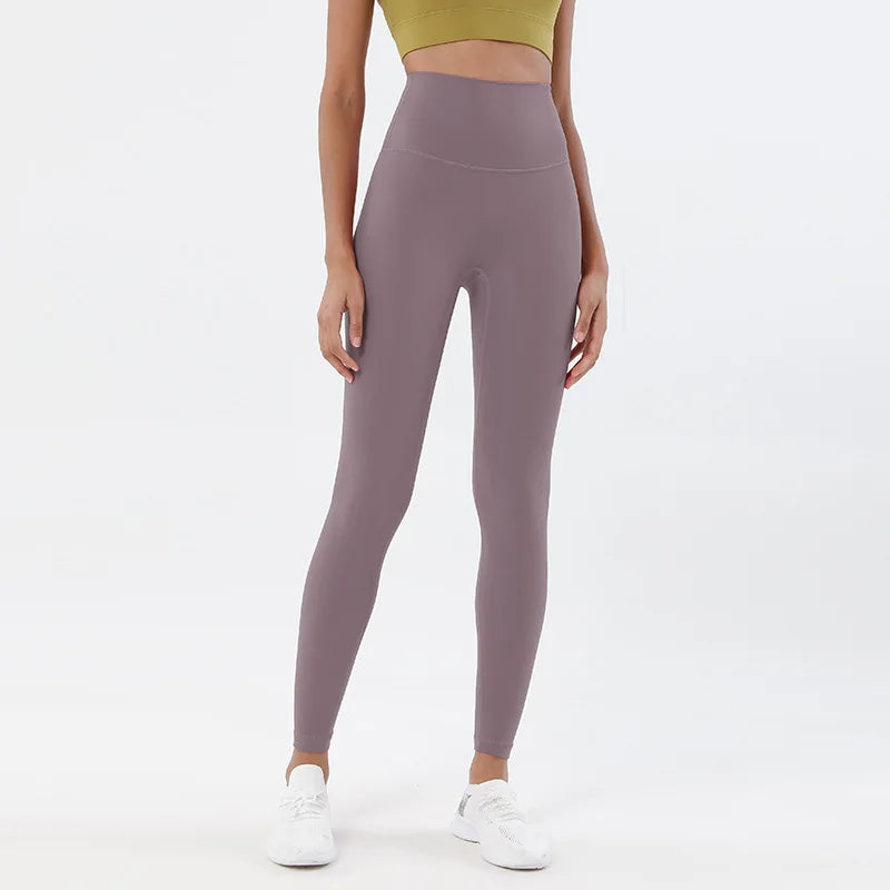 SOISOU Nylon High-Waist Leggings - Breathable No T-Line Workout Tights