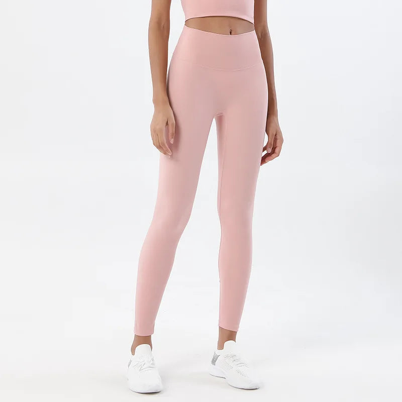 SOISOU Nylon High-Waist Leggings - Breathable No T-Line Workout Tights
